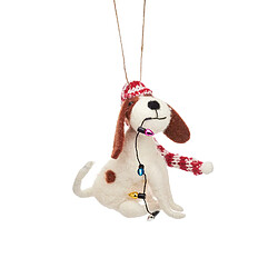 Sass & Belle Chien avec des lumières feutre Cintre de Noël