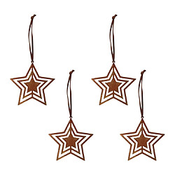 Pluto Star Petit rouillé cintre de Noël (lot de 4)