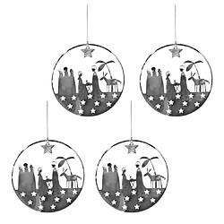 Pluto Petit crèche en argent cintre de Noël