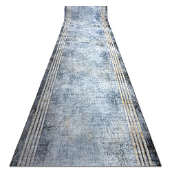 RUGSX TAPIS DE COULOIR antidérapant LOTUS FRAMES 29870 Cadre, pierre argent or lavable 80cm 80x780 cm 