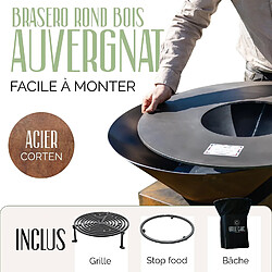 Grill chic Brasero de jardin - Marron pas cher