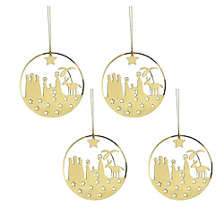 Pluto Petite crèche dorée cintre de Noël