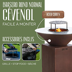 Grill chic Brasero barbecue jardin - Marron pas cher