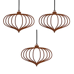 Pluto Tol Rusty cintre de Noël (lot de 3)