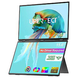 Écran Portable Double UPERFECT Delta - 15,6" FHD, Pliable 360°, Double Affichage, Productivité Maximale
