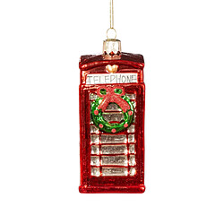Sass & Belle Boîte téléphonique anglaise rouge Boule de Noël