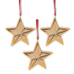Pluto Céramique étoile dorée cintre de Noël (lot de 3)