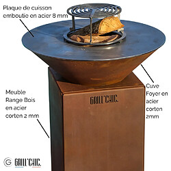 Avis GRILL CHIC Braséro CEVENOL Simple Cuve Corten Rond 74cm