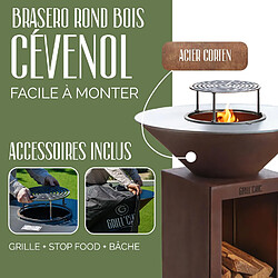 Grill chic Brasero barbecue de jardin - Marron pas cher