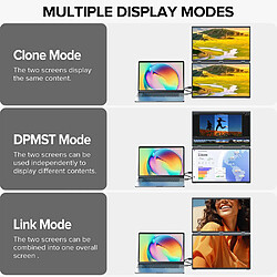Écran Portable Double UPERFECT Delta - 15,6" FHD, Pliable 360°, Double Affichage, Productivité Maximale pas cher