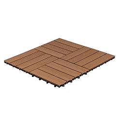 Home Deluxe WPC Carreaux de bois BAVARO Marron clair 3m pas cher