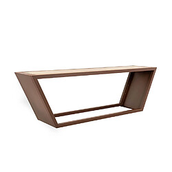 Home Deluxe Ensemble de sièges en acier KOBON Marron - Made in Germany - 1 x table