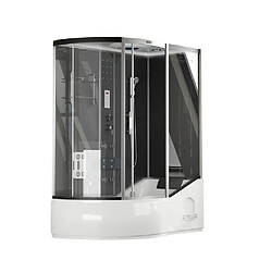 Home Deluxe Cabine de douche ALLIN 2en1 Noir Gauche