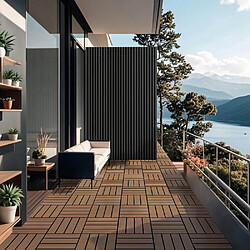 Home Deluxe Dalles à clipser WPC BAVARO Teck 1m