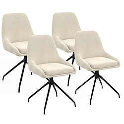 Idmarket LOT X4 CHAISES THALYA BEIGE