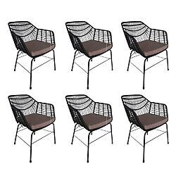 Home deluxe Chaise de jardin avec coussin - Noir