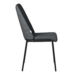Acheter ML-Design Lot 2 chaises de salle à manger rembourrées anthracite polyester pieds en métal