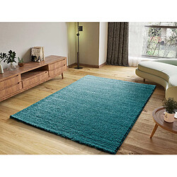 ATTICGO Tapis shaggy ATLAS bleu 60x120 cm