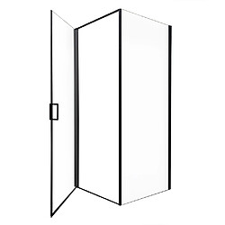 Home Deluxe Cabine de douche LIVIA Noir mat - 100 x 195 cm