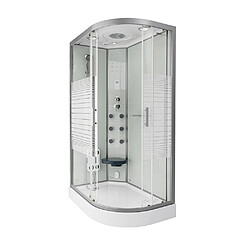 Home Deluxe Douche à vapeur WHITE PEARL 120 x 80 cm droite