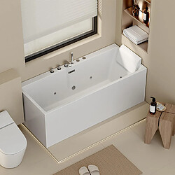 Home Deluxe Baignoire avec fonction balnéo AMBER - 170 x 58 x 80 cm