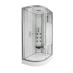 Home Deluxe Douche à vapeur WHITE PEARL 120 x 80 cm gauche