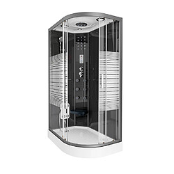 Home Deluxe Cabine de douche BLACK PEARL 120 x 80 cm Droite