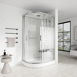 Home Deluxe Cabine de douche WHITE PEARL 120 x 80 cm gauche