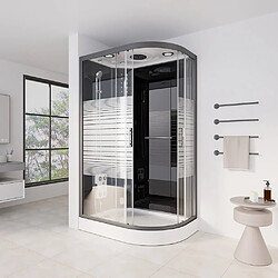 Home Deluxe Douche à vapeur BLACK PEARL 120 x 80 cm droite
