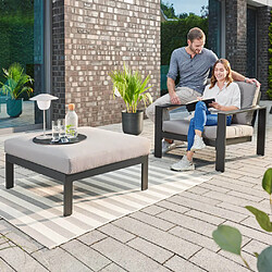 Avis Home deluxe salon de jardin Rio S - Gris clair et noir