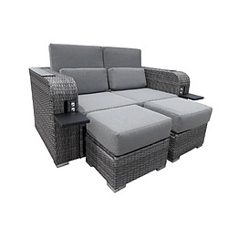 Home deluxe fauteuil cabine de plage - Gris