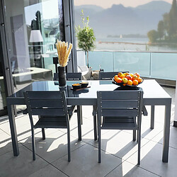 Home deluxe salon de jardin aluminium - Anthracite pas cher