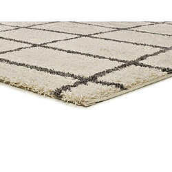 Avis ATTICGO Tapis shaggy ATLAS blanc/crème/noir 133x190 cm