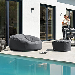 Home Deluxe XXL Outdoor Pouf CLOUD avec tabouret - Anthracite