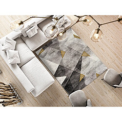 ATTICGO Tapis moderne BIANCA gris 60x120 cm