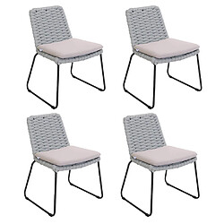 Home deluxe Chaise de jardin - Gris clair