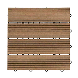 Home Deluxe Dalles à clipser WPC BAVARO Teck 1m