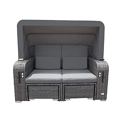 Home deluxe fauteuil cabine de plage - Gris