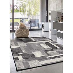 ATTICGO Tapis géométrique AMBER gris 67x250 cm
