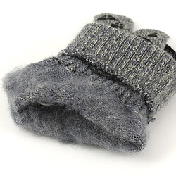 Avis INF Gants chauds au toucher Gris/noir (taille unique)