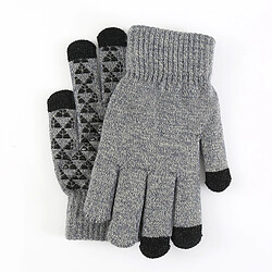 INF Gants chauds au toucher Gris/noir (taille unique) pas cher