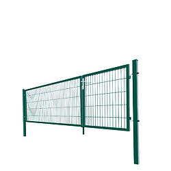 Home Deluxe Portail de jardin ADITUS Vert 100 x 350 cm
