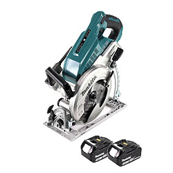 Makita DRS 780 M Scie circulaire portative sans fil 36V ( 2x18V ) 185 mm Brushless + 2x batterie 4,0Ah - sans chargeur
