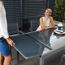 Avis Home deluxe Salon de jardin extensible aluminium - Anthracite