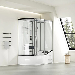 Home Deluxe Cabine de douche ALLIN 2en1 Gauche Blanc