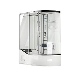 Home Deluxe Cabine de douche ALLIN 2en1 droite Blanc