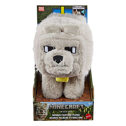 Mattel Minecraft, le film - Peluche sonore Dennis le loup 20 cm