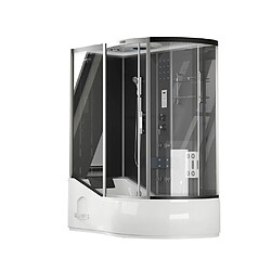 Home Deluxe Cabine de douche ALLIN 2en1 Noir Droite