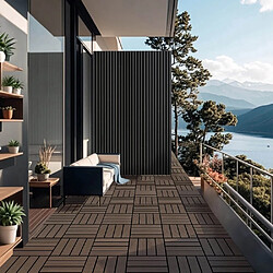 Home Deluxe Dalles en bois WPC BAVARO brun foncé 3m