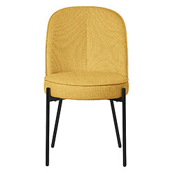 Avis ML-Design Lot 2 chaises de salle à manger moutarde polyester pieds en métal confortable
